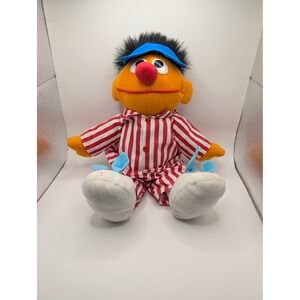 Tyco Plush Large Red Sing & Snore Ernie 1996 Vintage Pajamas Bunny Slippers